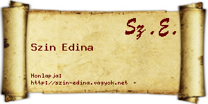 Szin Edina névjegykártya